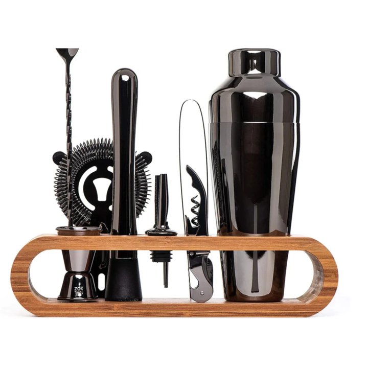 Cocktail shaker set made of stainless steel – 10-piece premium bartender set | Ideal for mixed drinks and parties | Stornfield