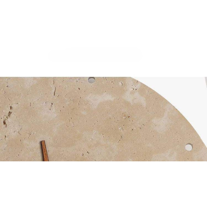 Travertine Wall Clock with LED Light – Minimalistic & Decorative | High-Quality Natural Stone Clock | Stornfield