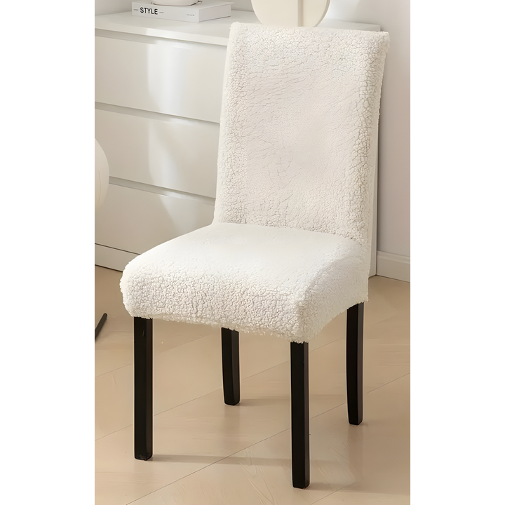 SherpaFit Chair Cover - Cozy Elastic Sherpa Dining Chair Cover | Stornfield