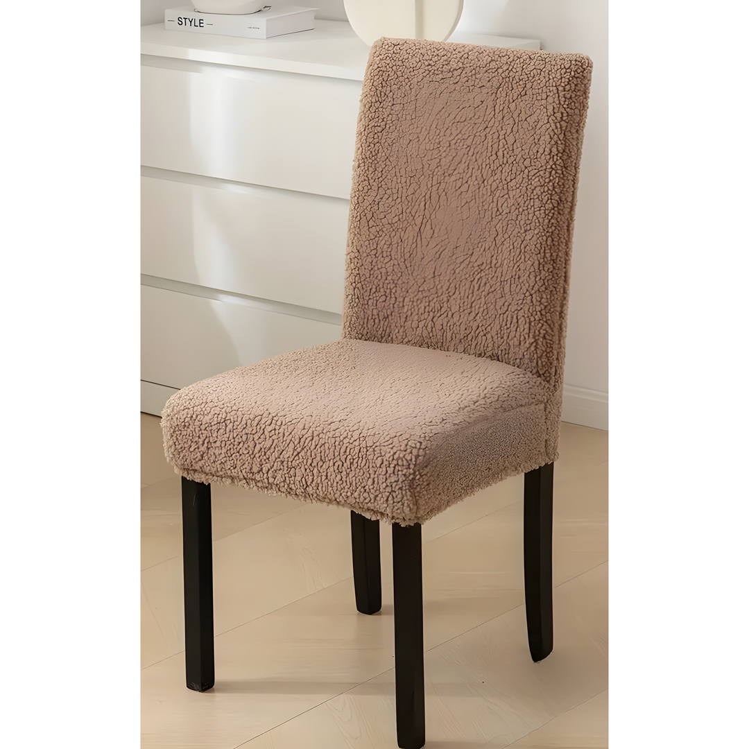 SherpaFit Chair Cover - Cozy Elastic Sherpa Dining Chair Cover | Stornfield