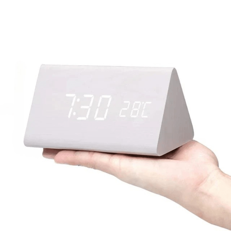 Voice-Activated LED Wood Clock | Stornfield