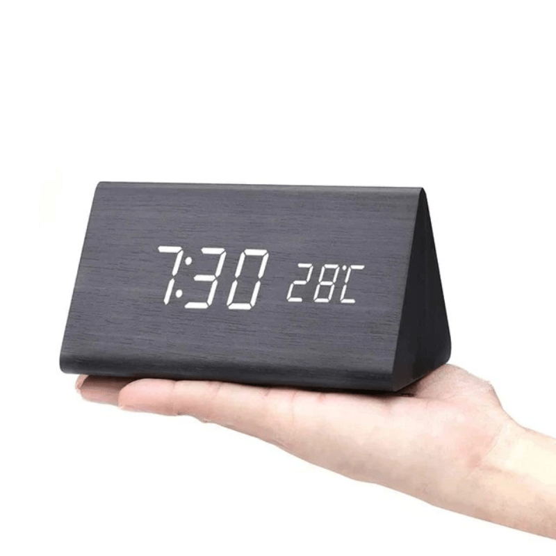 Voice-Activated LED Wood Clock | Stornfield