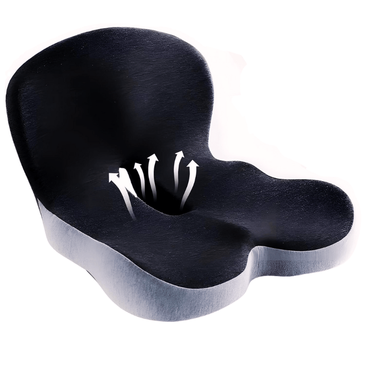 Stornfield | ErgoComfort Seat Cushion – Ergonomic Memory Foam Cushion for Back Support and Comfort