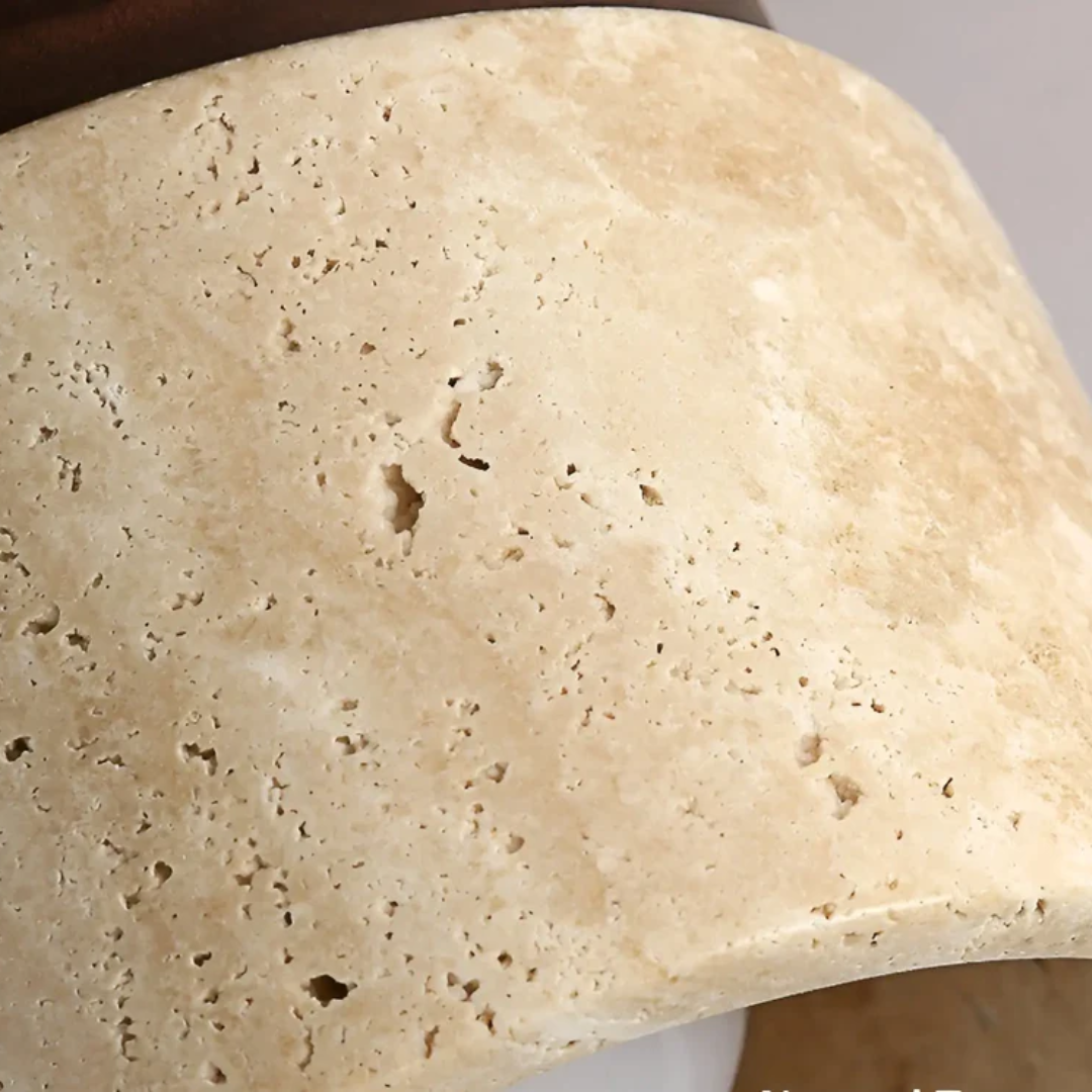 Wabi Sabi Yellow Marble Japanese Ceiling Lamp - TranquilStone | Stornfield
