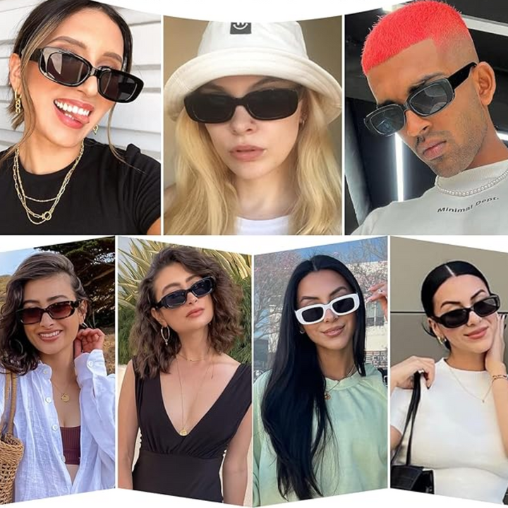 Retro Rectangular Y2K Sunglasses - Aria | Stornfield