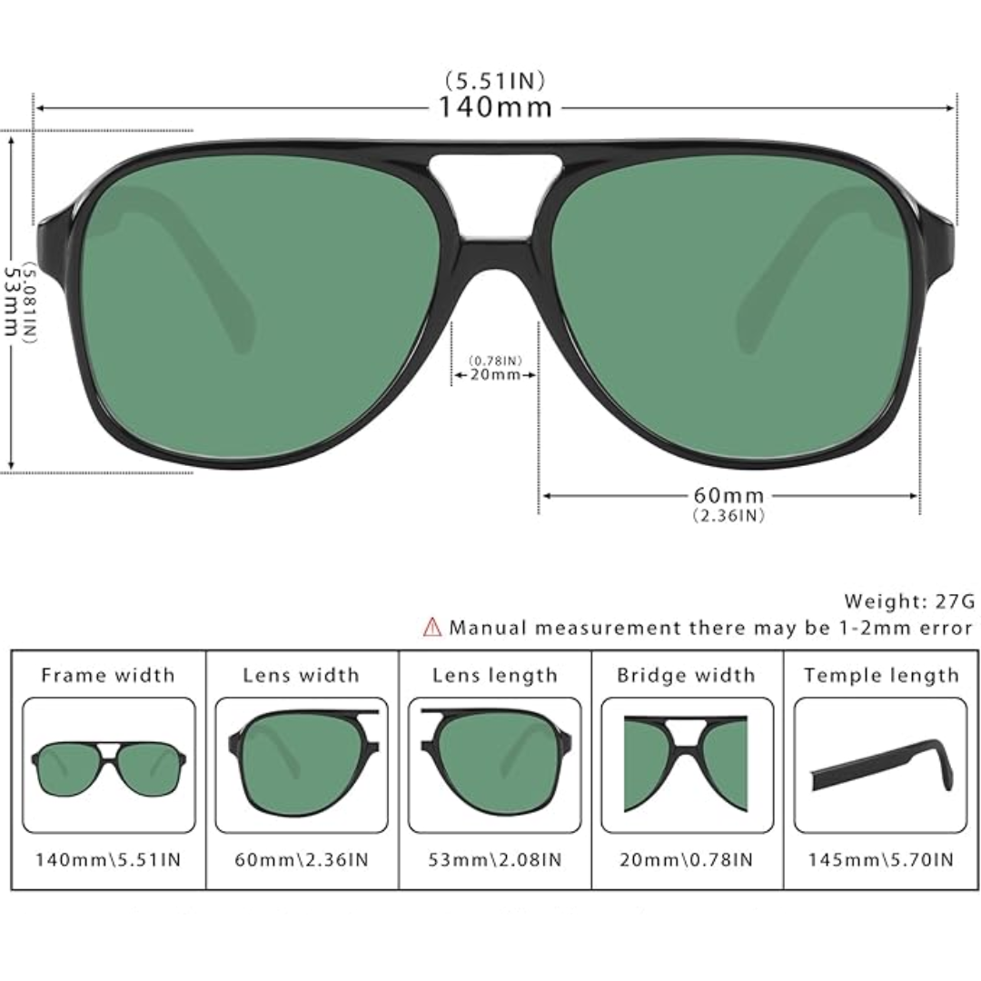 Retro Aviator Sunglasses - Indy | Stornfield