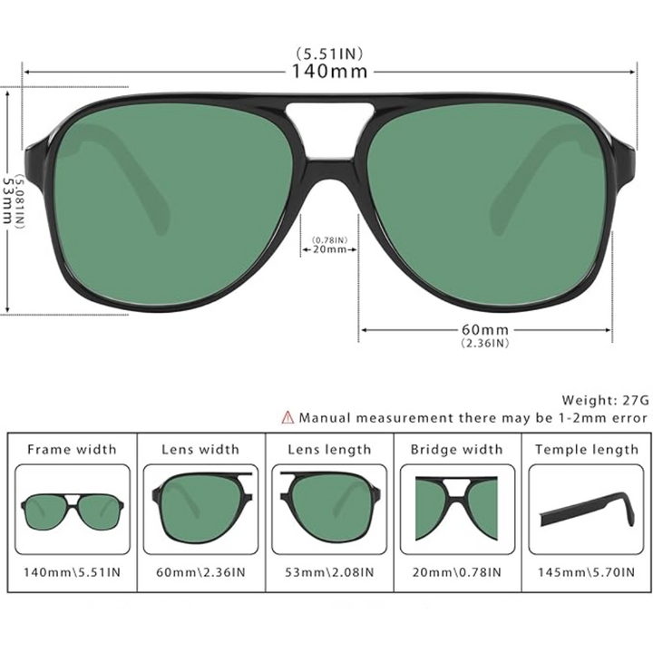 Retro Aviator Sunglasses - Indy | Stornfield