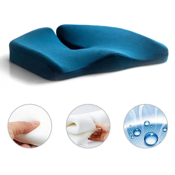 Stornfield | ErgoRelief Seat Cushion – Ergonomic Memory Foam Cushion for Back and Tailbone