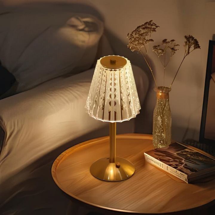 Golden Crystal Table Lamp - Aurora Luxe | Stornfield