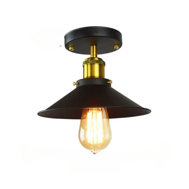 Vintage ceiling lamp in industrial style, retro ceiling light with Edison bulb, LED compatible | Stornfield