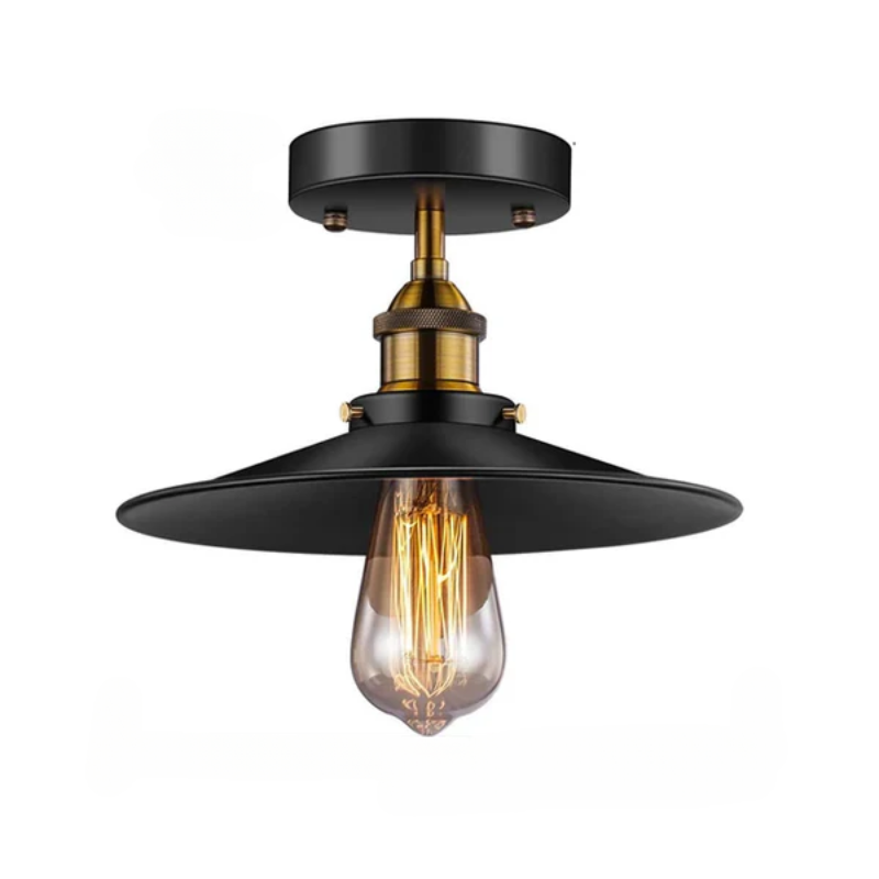 Vintage ceiling lamp in industrial style, retro ceiling light with Edison bulb, LED compatible | Stornfield
