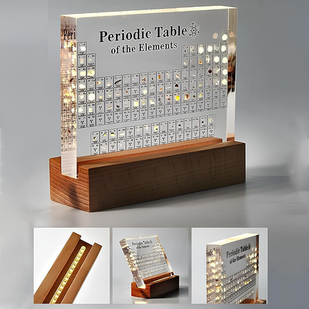 Illuminated Periodic Table with Real Elements - Elementa | Stornfield