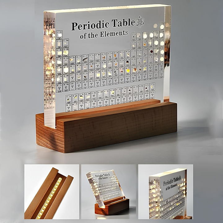 Illuminated Periodic Table with Real Elements - Elementa | Stornfield