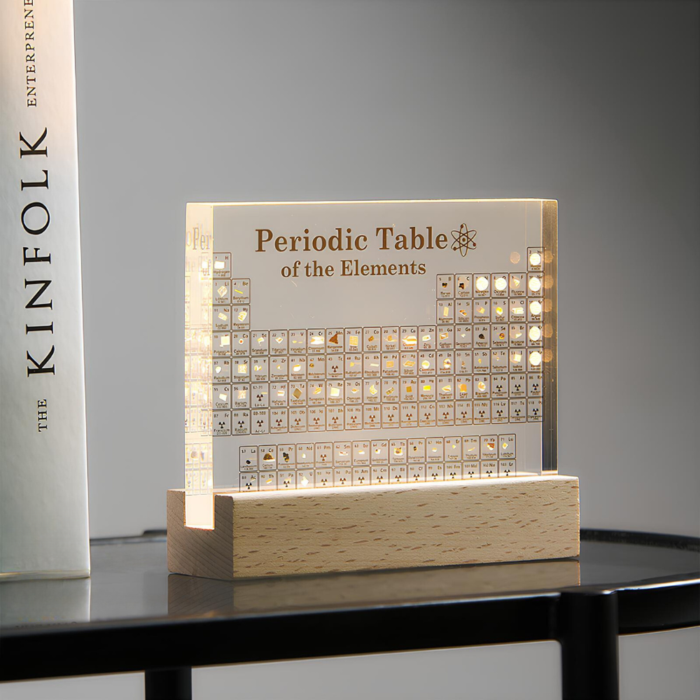 Illuminated Periodic Table with Real Elements - Elementa | Stornfield