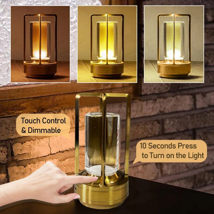 Clary LED Wireless Retro Metal Bar Desk Lamp | Stornfield
