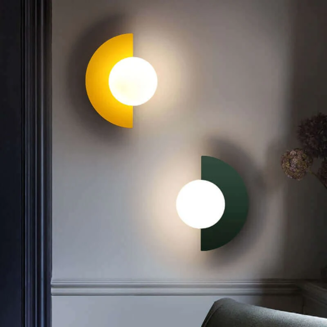 Metal Half Moon Wall Lamp - LunaMetal | Stornfield