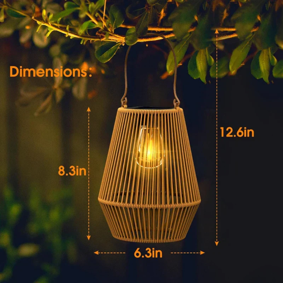Handwoven Waterproof Solar Garden Lamp - SunWeave | Stornfield