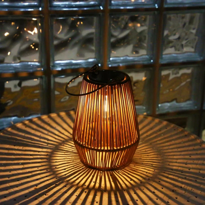 Handwoven Waterproof Solar Garden Lamp - SunWeave | Stornfield