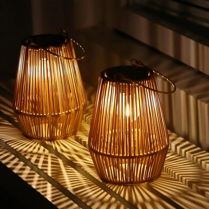 Handwoven Waterproof Solar Garden Lamp - SunWeave | Stornfield