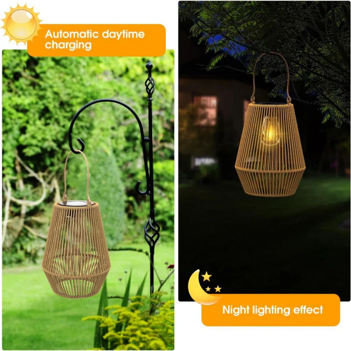 Handwoven Waterproof Solar Garden Lamp - SunWeave | Stornfield