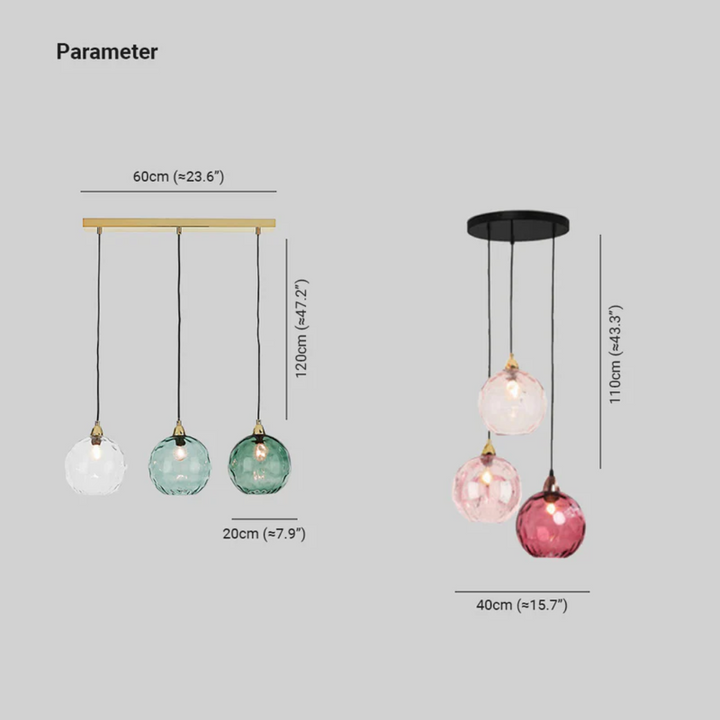 Modern Cluster Pendant Lamp with 3 Lights - Cascade | Stornfield