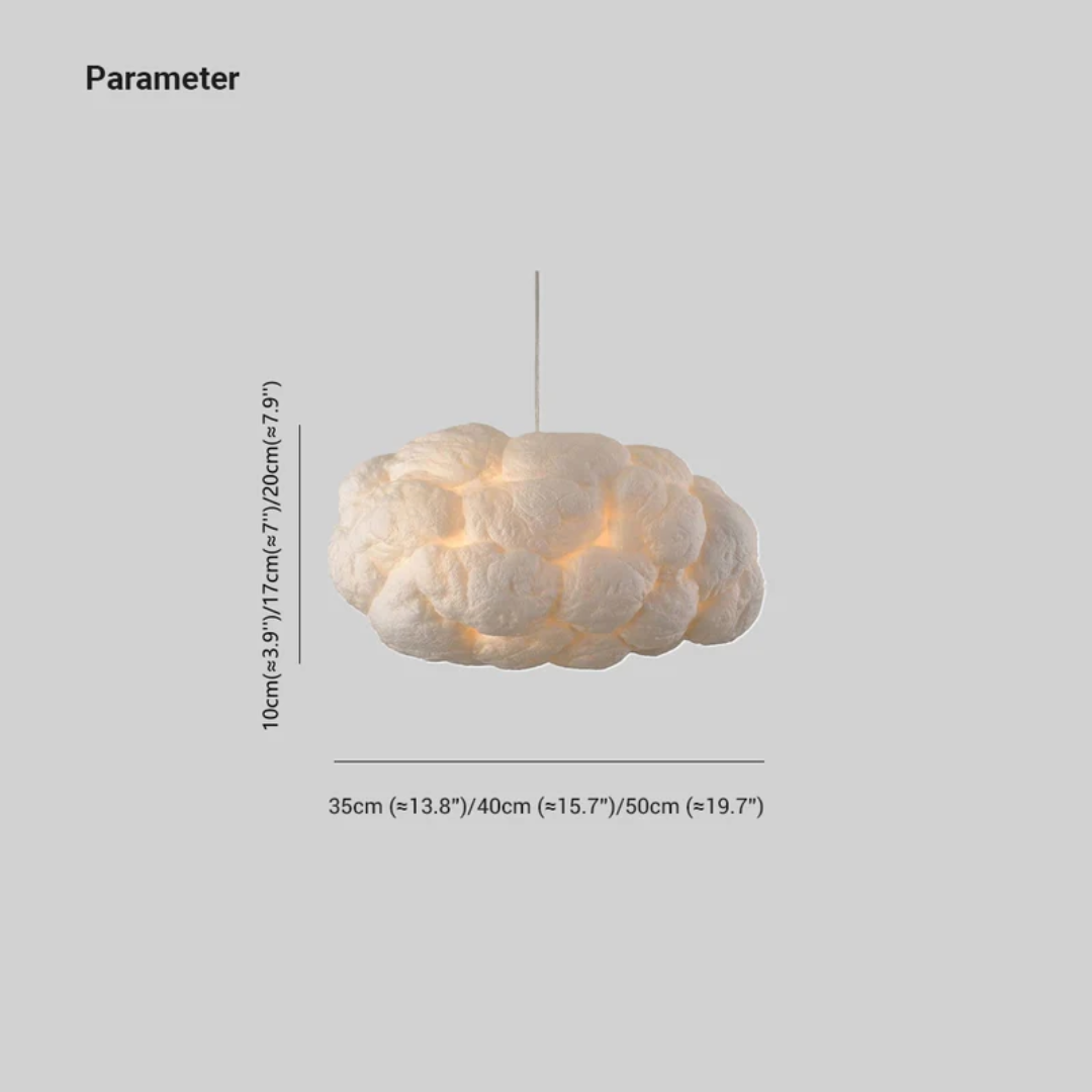 Designer Cloud LED Pendant Lamp White PVC/Cotton - Nimbus | Stornfield
