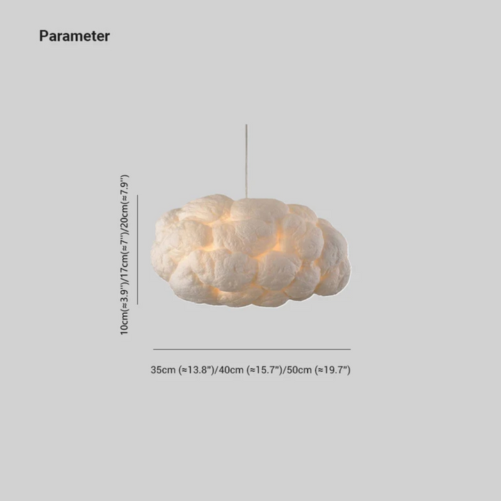 Designer Cloud LED Pendant Lamp White PVC/Cotton - Nimbus | Stornfield