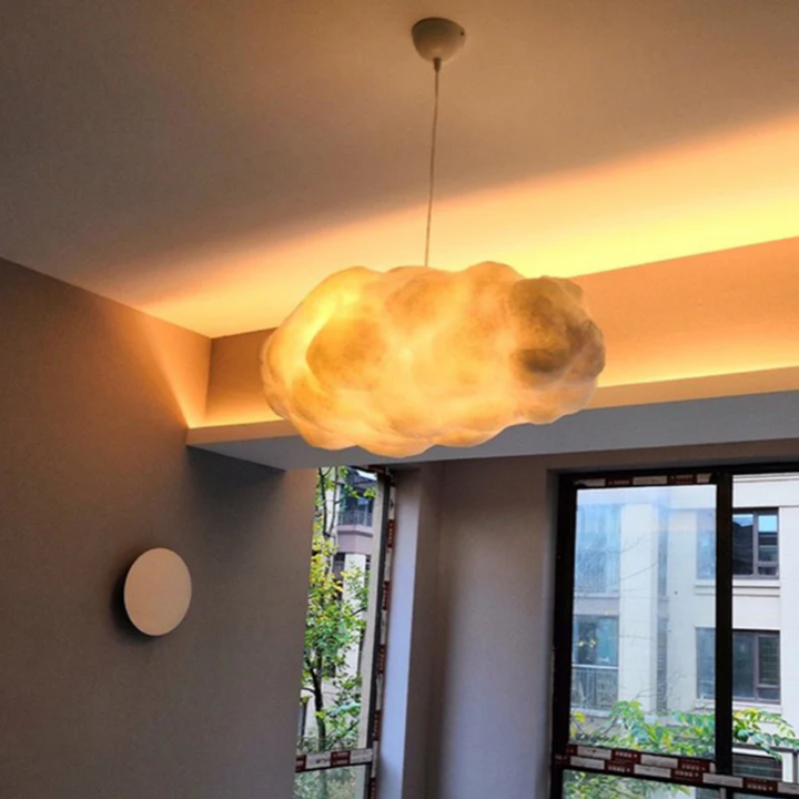 Designer Cloud LED Pendant Lamp White PVC/Cotton - Nimbus | Stornfield
