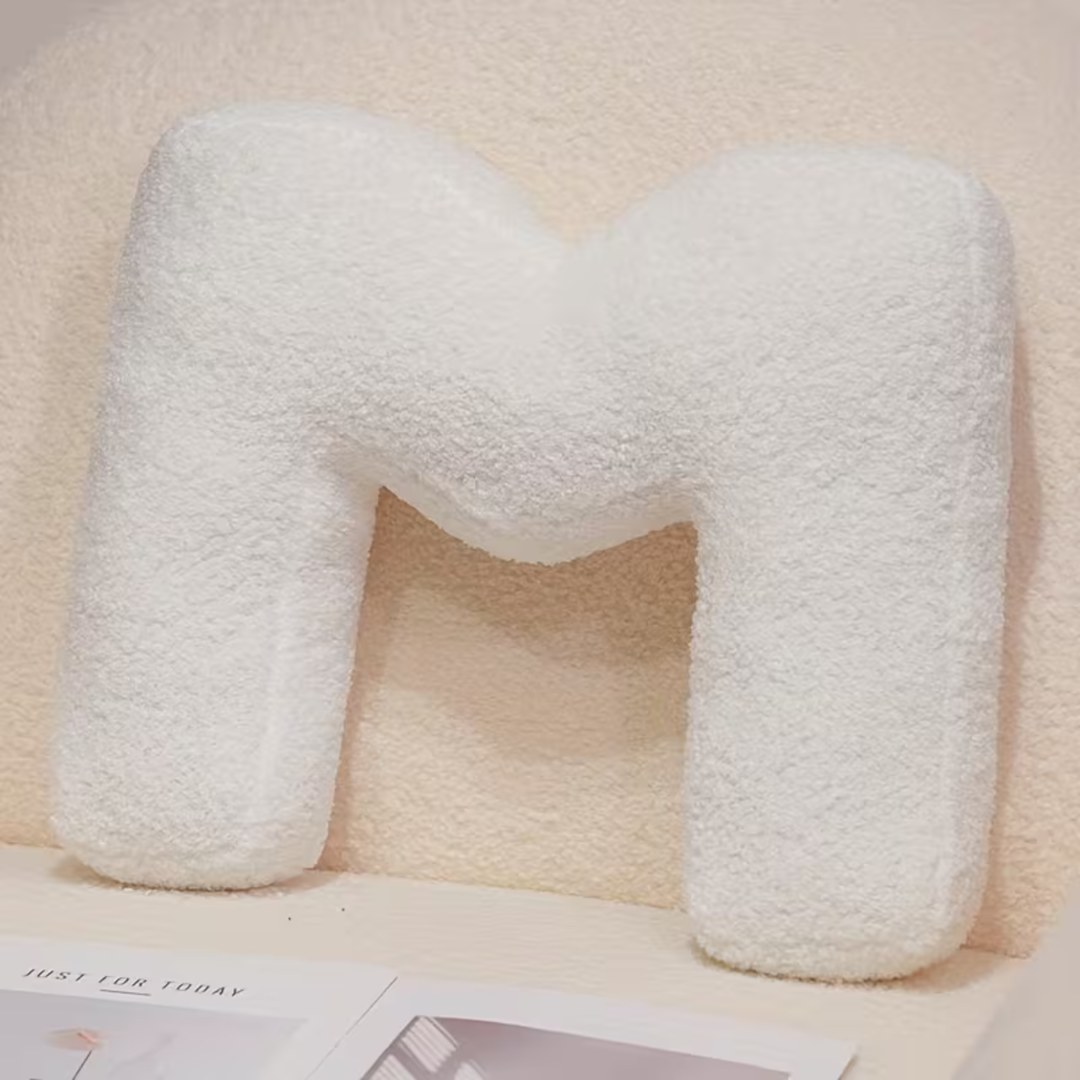 White Letter Decorative Pillow – Soft And Versatile | Creative Pillows For Your Sofa And Bed | Stornfield