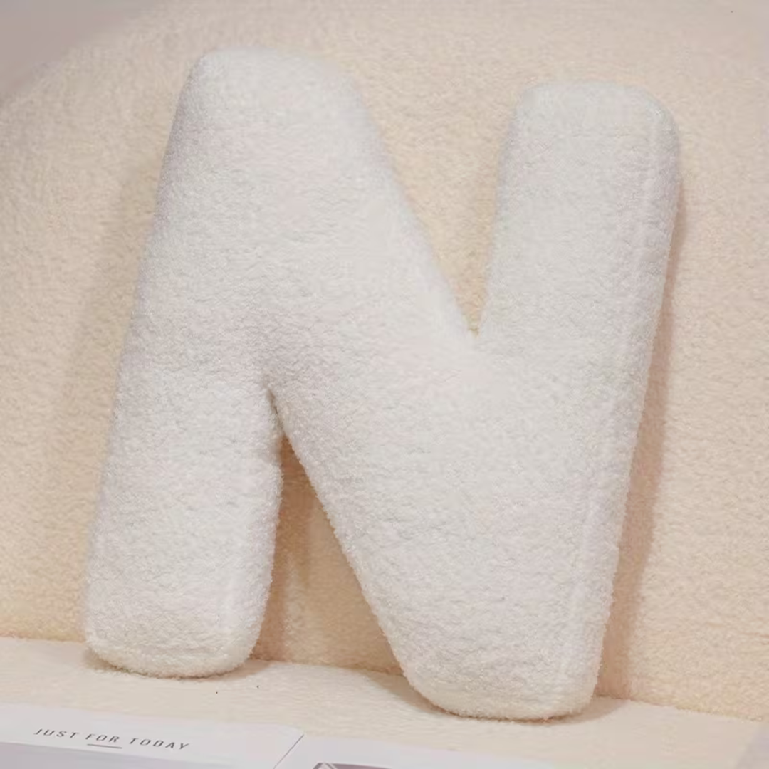 White Letter Decorative Pillow – Soft And Versatile | Creative Pillows For Your Sofa And Bed | Stornfield