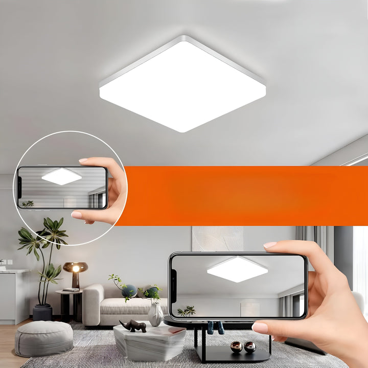 Square LED Ceiling Light – Even, Pleasant Light | SuitaStornfielde for Living Room & Bathroom | Stornfield