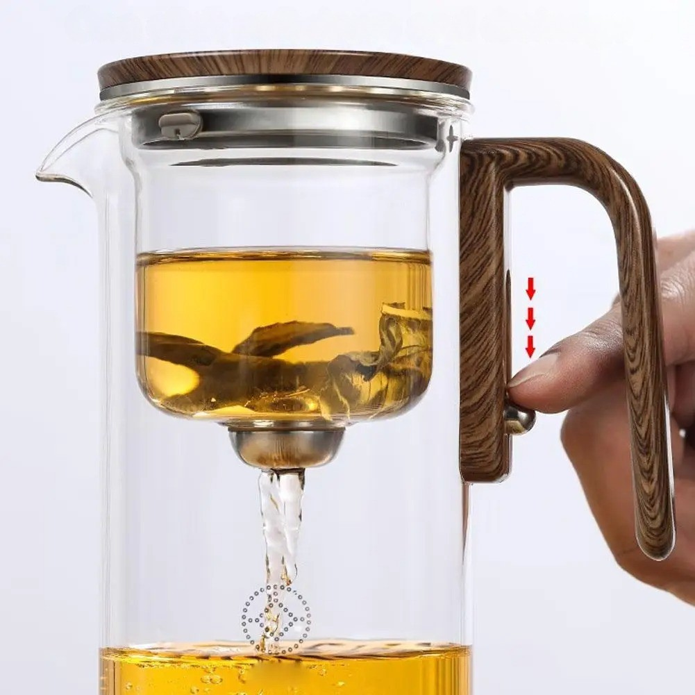 TranquilSip Teekanne – Magnetic Switch Filter Glass Teapot | Stornfield