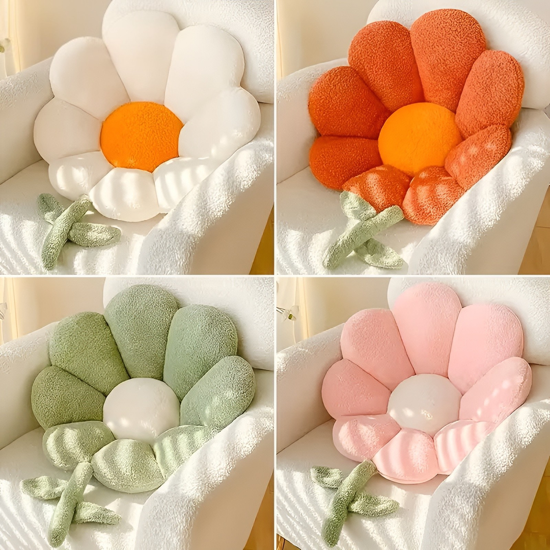 Flower Cushion Seat Cushion – Soft and Cozy | Decorative Floor Cushion for Sofa, Bedroom, and Living Room | Stornfield