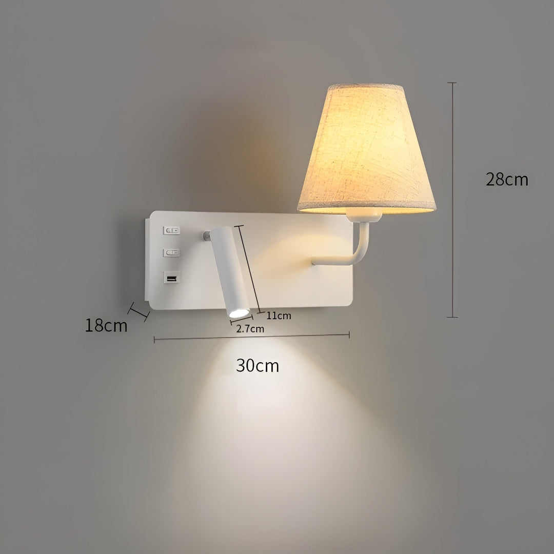 Reading lamp with candle light effect – Warm, decorative light | Perfect for the bedroom & bed | Stornfield