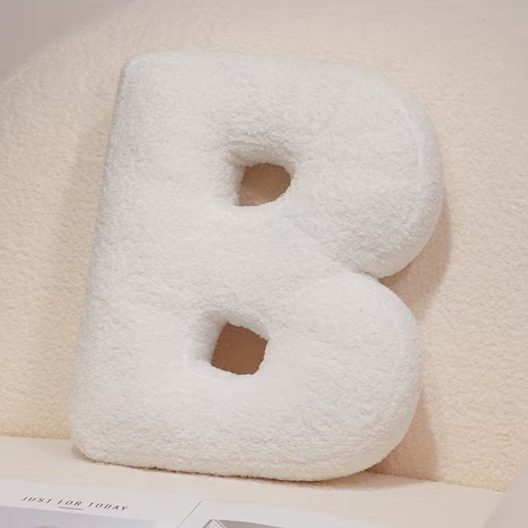 White Letter Decorative Pillow – Soft And Versatile | Creative Pillows For Your Sofa And Bed | Stornfield
