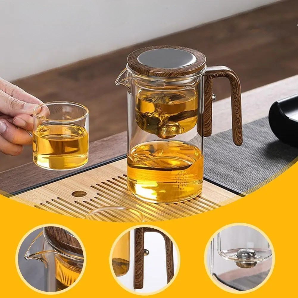 TranquilSip Teekanne – Magnetic Switch Filter Glass Teapot | Stornfield