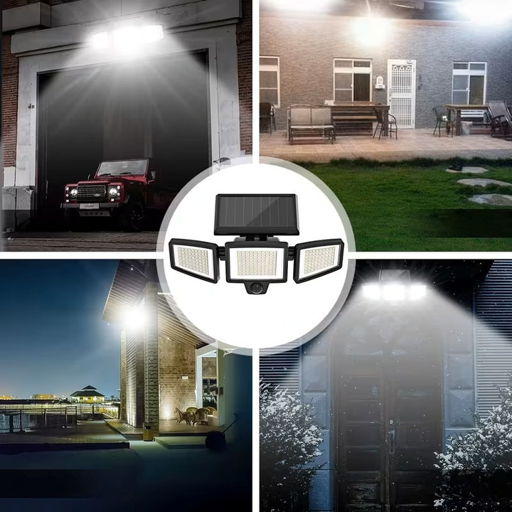 Solar wall light with motion sensor – Bright outdoor lighting with 3 light modes | Weatherproof IP44 for garden, yard and garage | Stornfield
