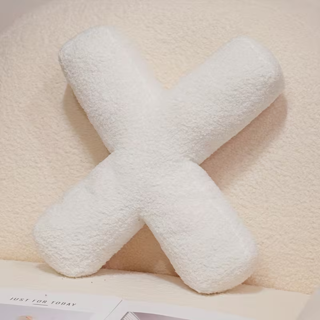 White Letter Decorative Pillow – Soft And Versatile | Creative Pillows For Your Sofa And Bed | Stornfield