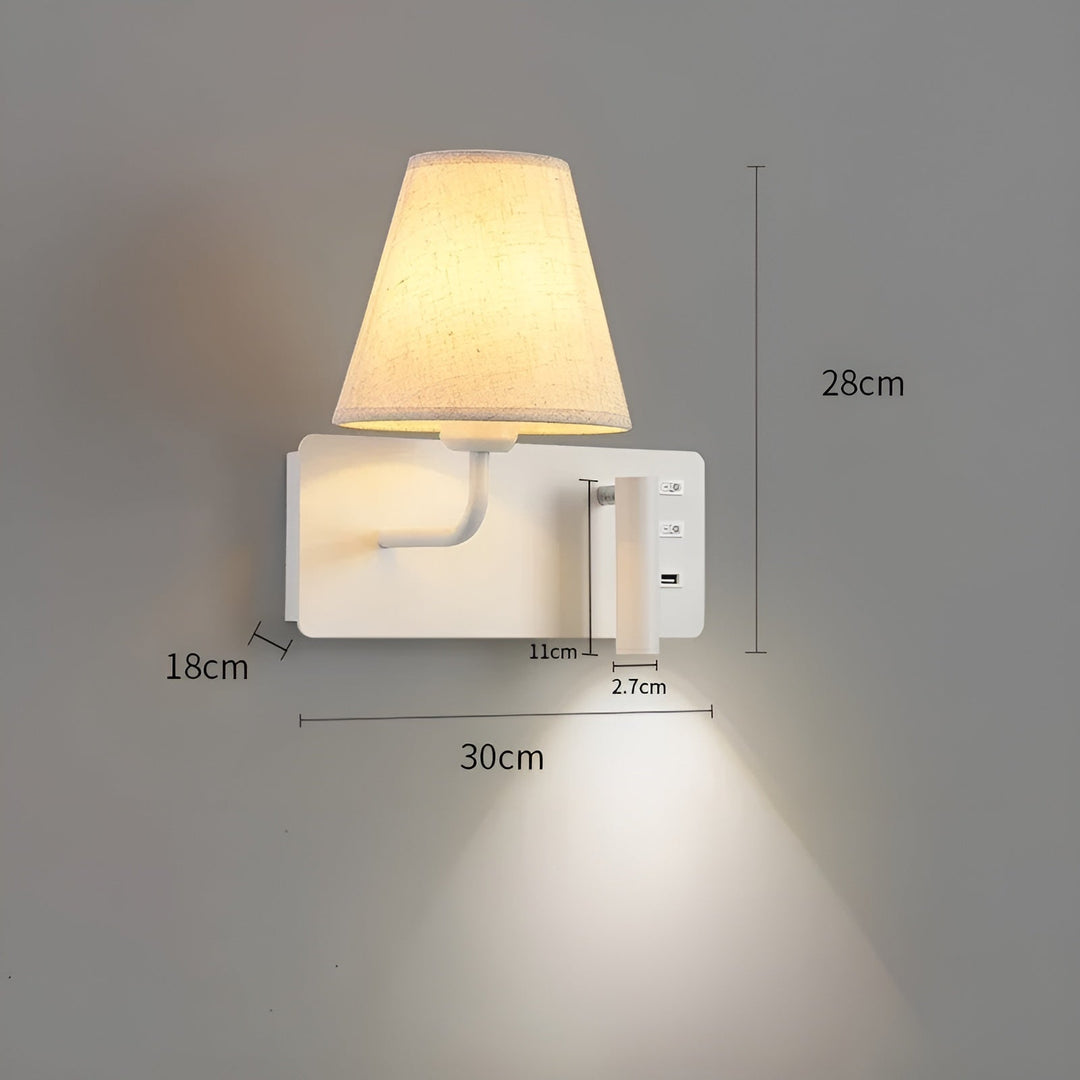 Reading lamp with candle light effect – Warm, decorative light | Perfect for the bedroom & bed | Stornfield