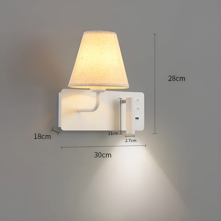 Reading lamp with candle light effect – Warm, decorative light | Perfect for the bedroom & bed | Stornfield