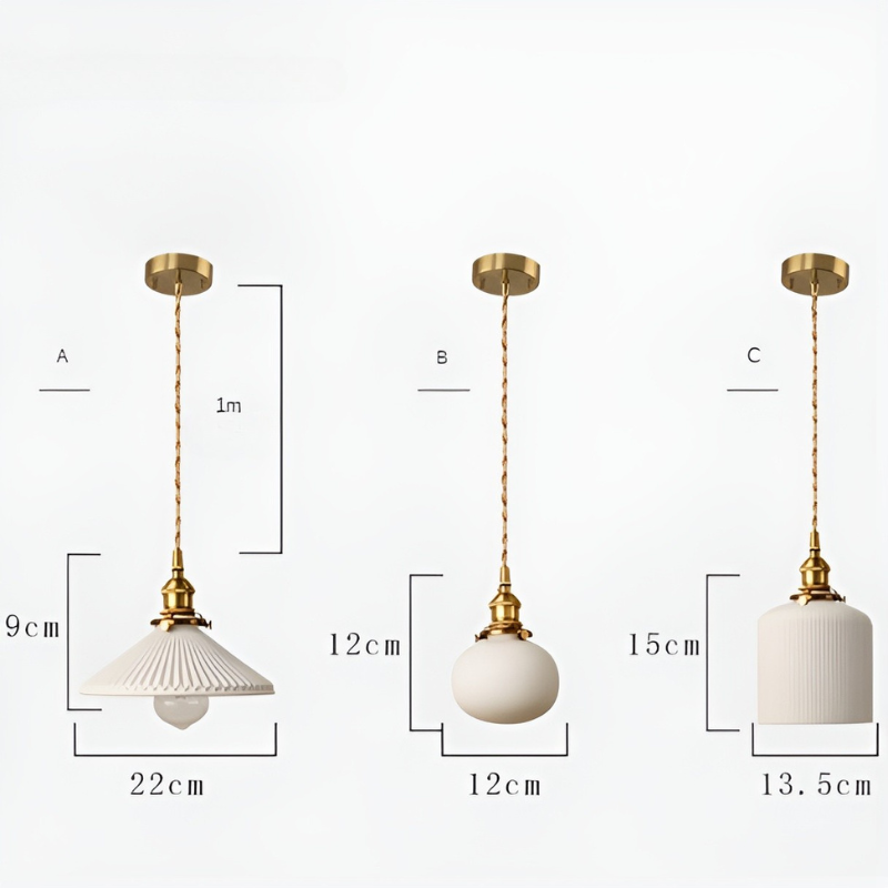 AmberZen Light – Vintage Ceramic Glass Pendant Light | Stornfield