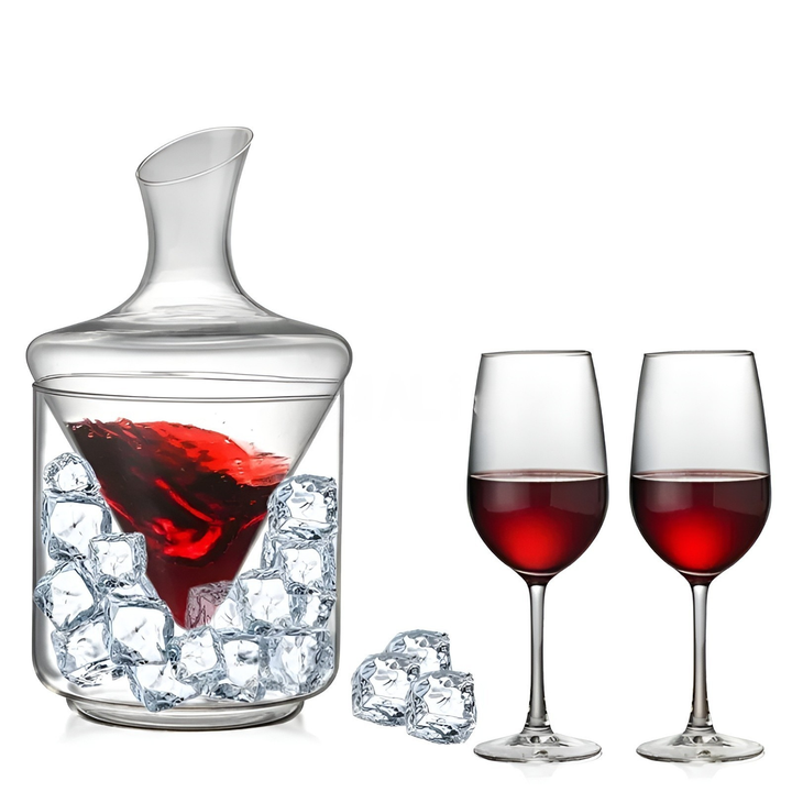 Whisky Decanter with Ice Bucket – Lead Crystal Free Premium Glass | Stylish Set for Whisky, Vodka & Brandy | Stornfield