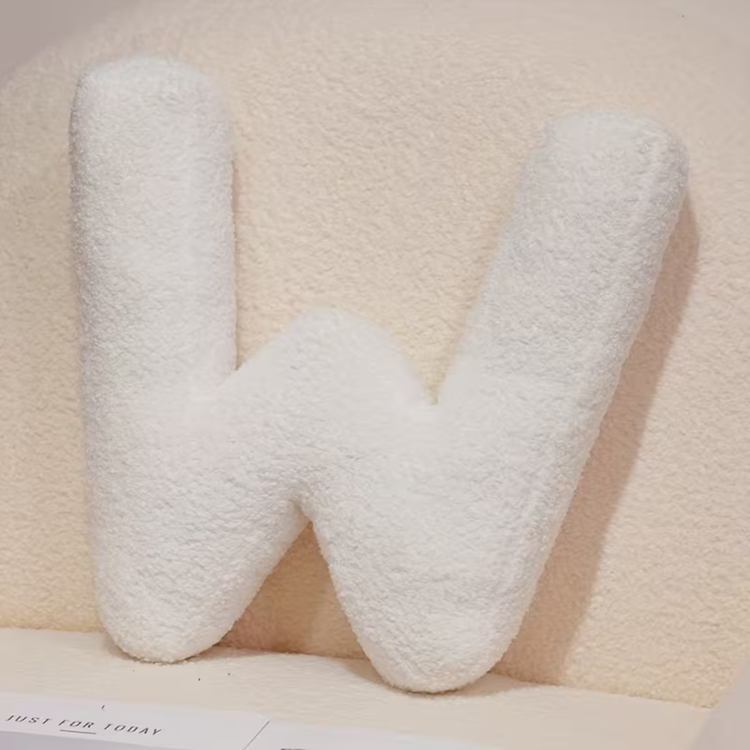 White Letter Decorative Pillow – Soft And Versatile | Creative Pillows For Your Sofa And Bed | Stornfield