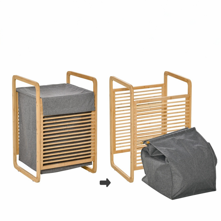 PureWeave Basket – Portable Laundry Basket made of Bamboo with Lid | Stornfield