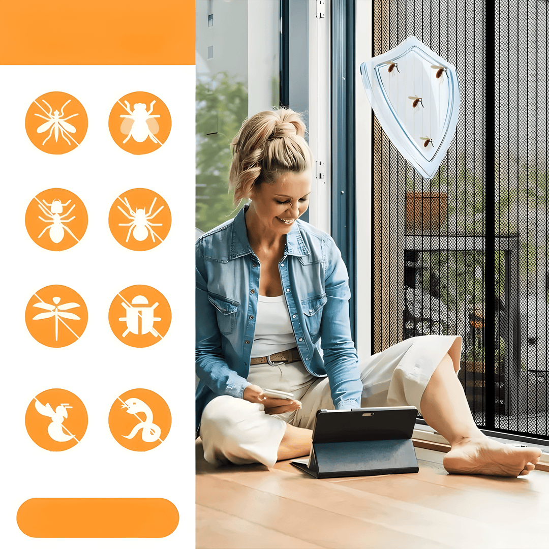Self-closing Magnetic Insect Screen with Pet-friendly Opening | Stornfield