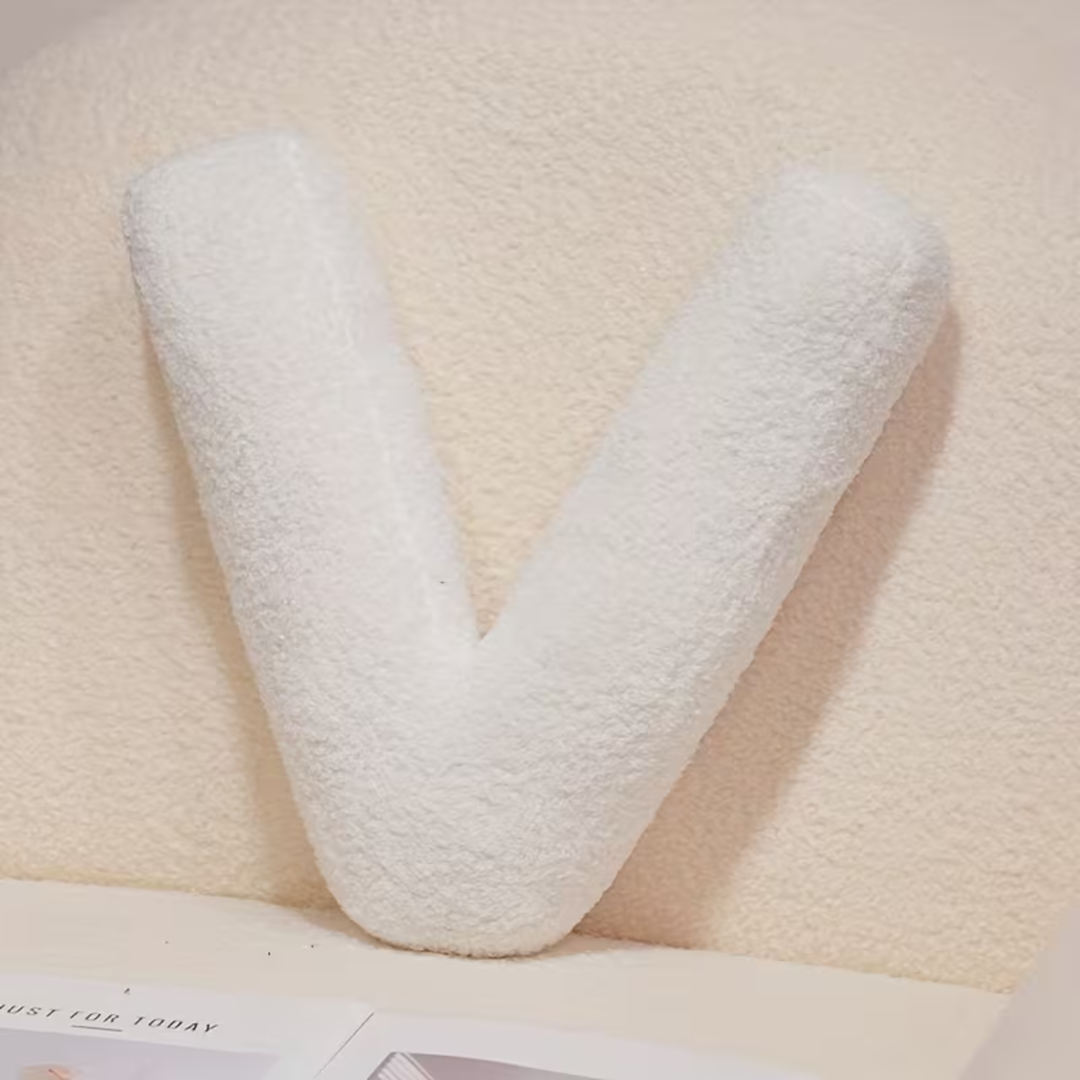 White Letter Decorative Pillow – Soft And Versatile | Creative Pillows For Your Sofa And Bed | Stornfield