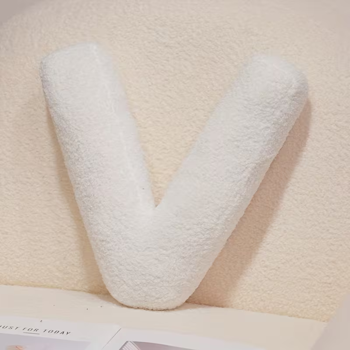 White Letter Decorative Pillow – Soft And Versatile | Creative Pillows For Your Sofa And Bed | Stornfield