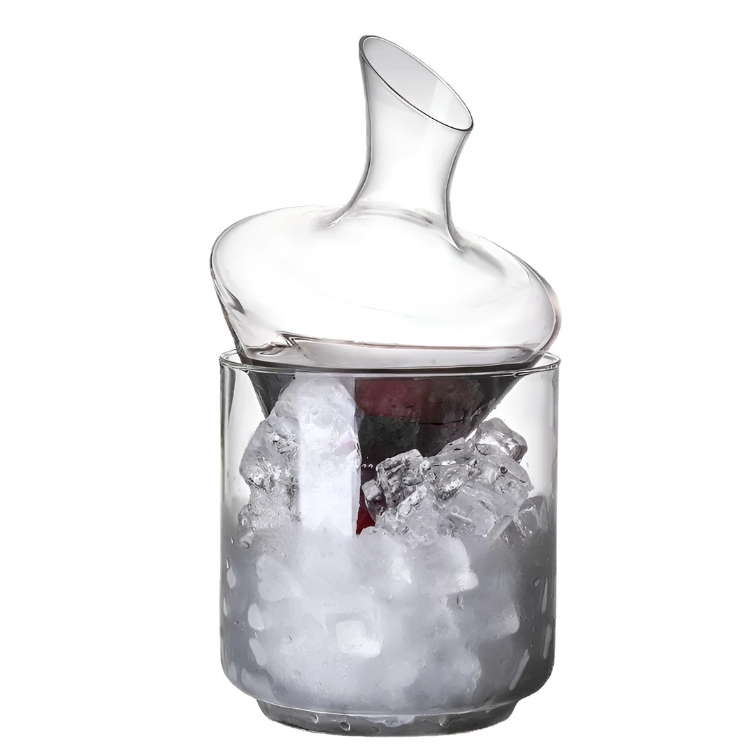 Whisky Decanter with Ice Bucket – Lead Crystal Free Premium Glass | Stylish Set for Whisky, Vodka & Brandy | Stornfield