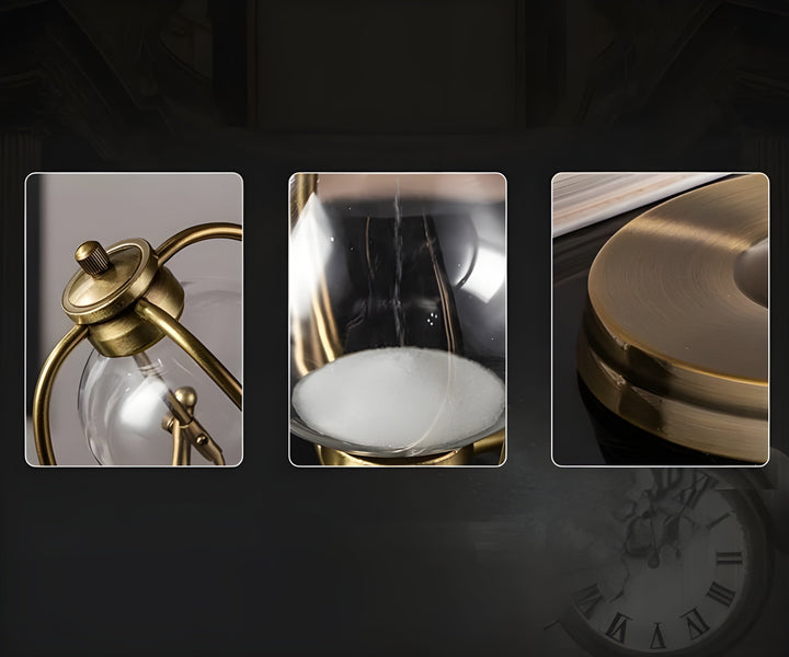 Stornfield | GracefulTime Clock – Luxury Hourglass with Elegant Gold Frame & Timeless Design