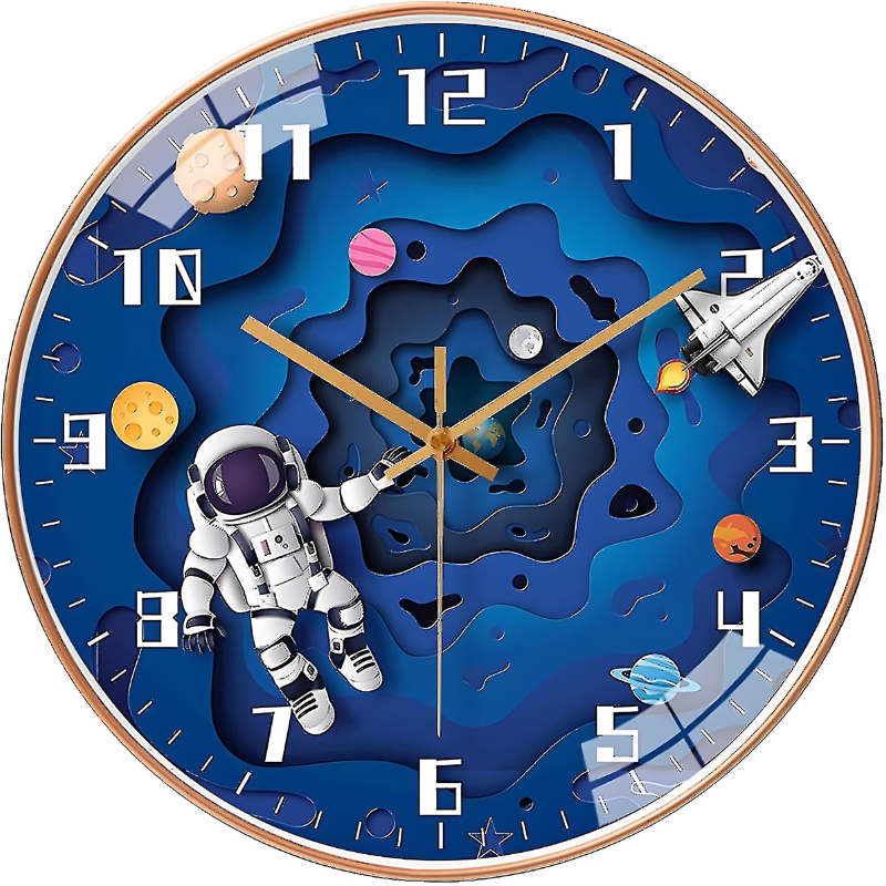 Children's Astronaut Wall Clock – Explore Space Every Day | Stornfield